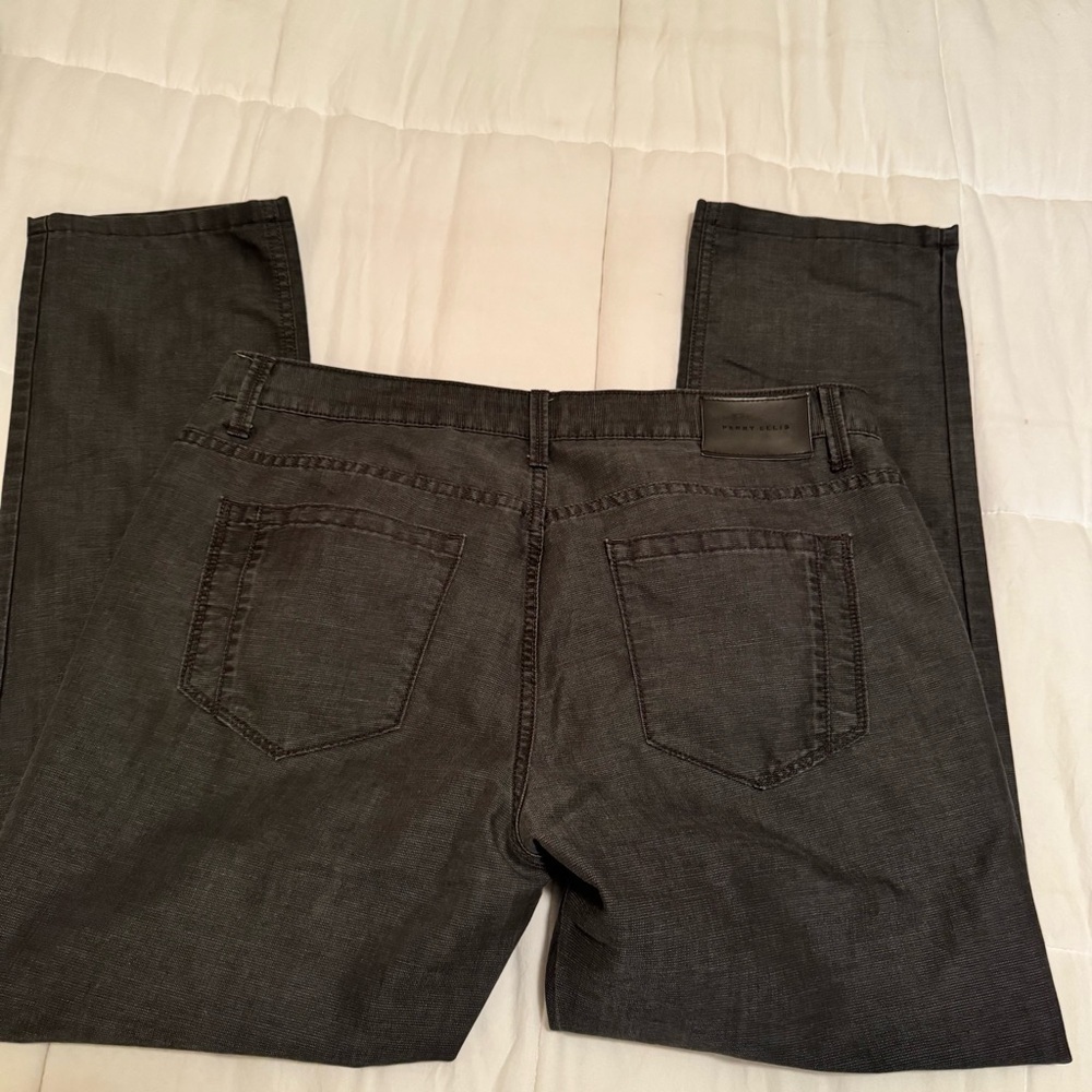 Perry Ellis Men’s Sz 34x32 Black Slim Fit Denim Dark Wash Casual - Picture 6 of 9